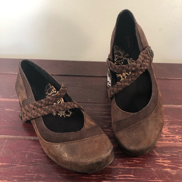 Aetrex Women's Ada Braided Mary Jane Orthopedic Brown Suede Size 9 - Picture 1 of 8
